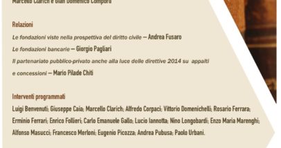 Fondazioni E Partenariato Pubblico-privato Nel Prisma Della Sussidiarieta