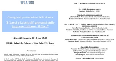 LACCI E LACCIUOLI Programma