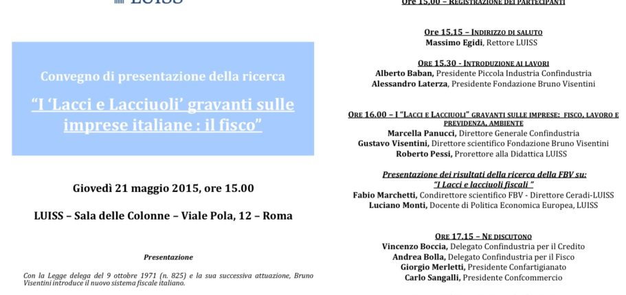 LACCI E LACCIUOLI Programma