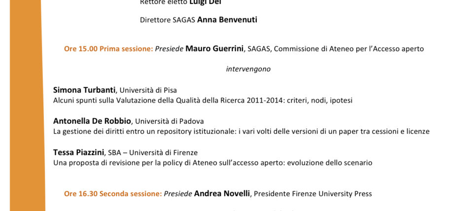 Open Access Firenze 21 Ottobre 2015