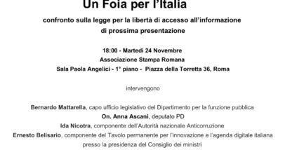 Foia4Italy 24 Novembre 2015