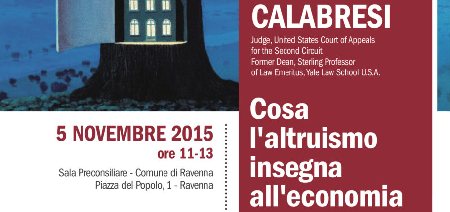Lectio Magistralis Guido Calabresi 5 Novembre