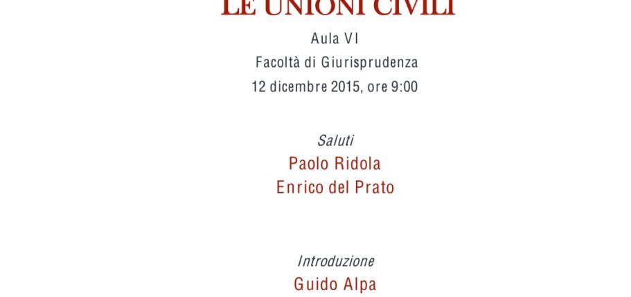 Le Unioni Civili - Roma, 12 Dicembre 2015