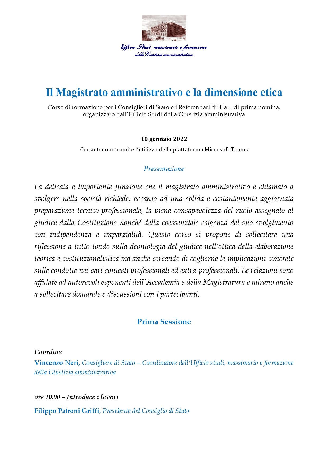 Il Magistrato amministrativo e la dimensione etica