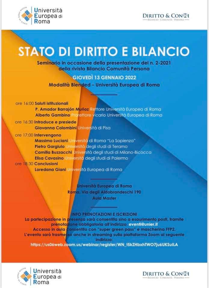 Stato di Diritto e Bilancio