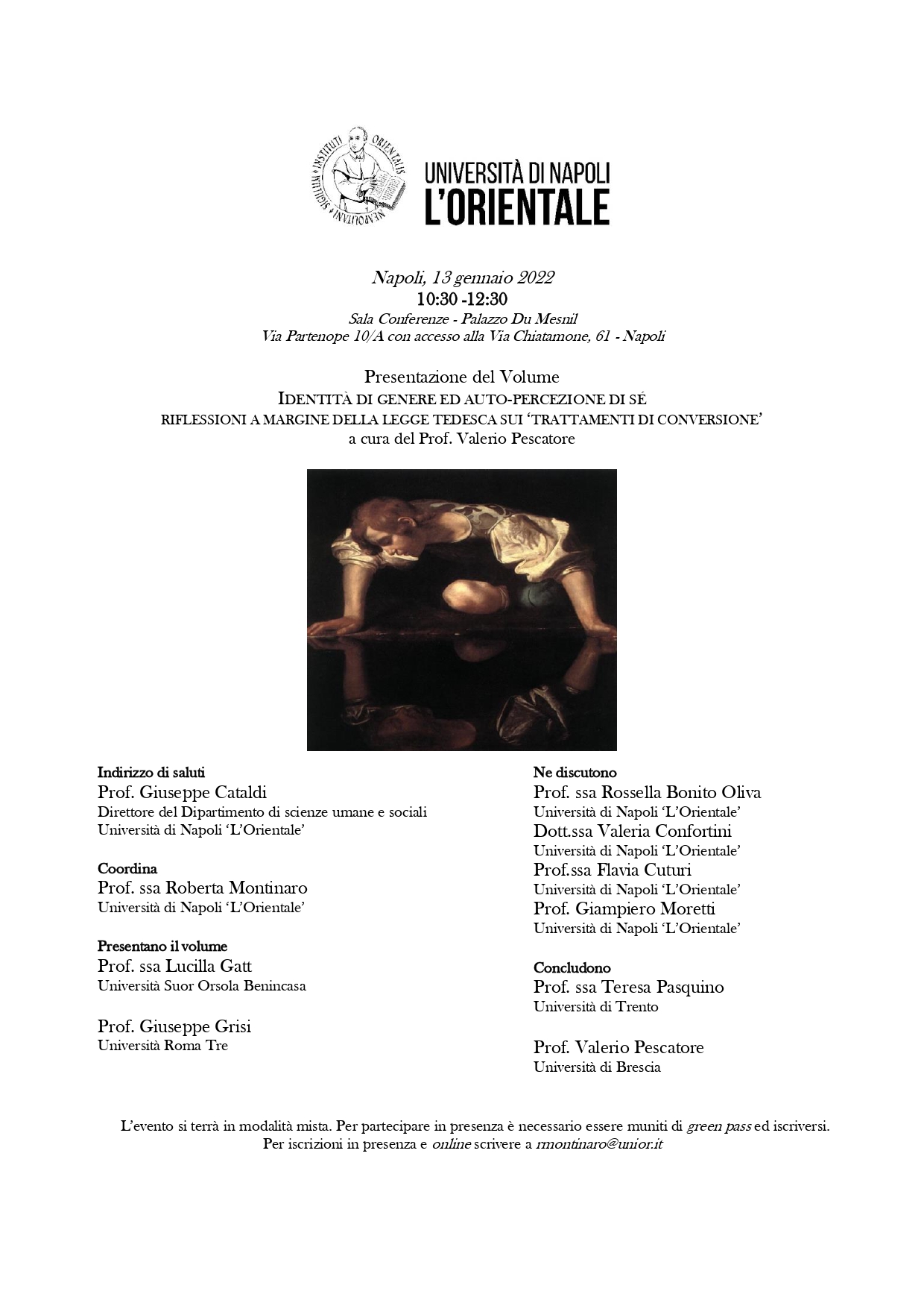 Presentazione del volume: Identità di genere ed auto-percezione di sé. Riflessioni a margine della legge tedesca sui “trattamenti di conversione”