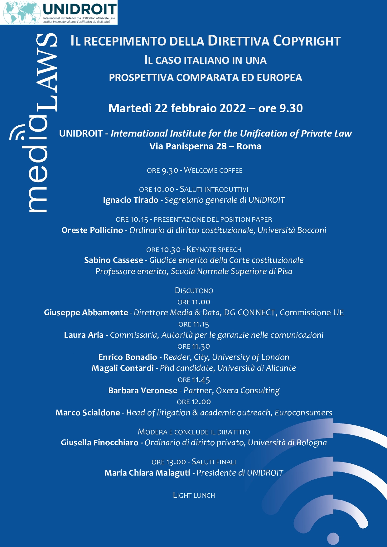 Digital Media Laws – Il recepimento della direttiva copyright. Il caso italiano in una prospettiva comparata ed europea