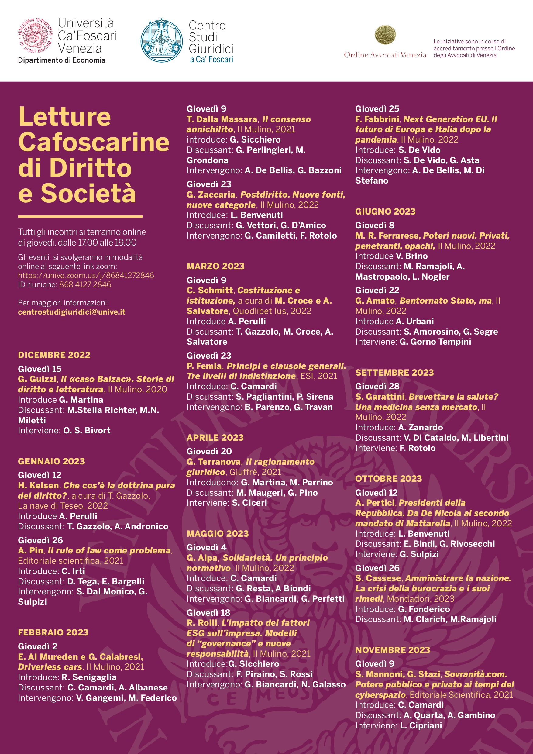 Letture Cafoscarine di Diritto e Società