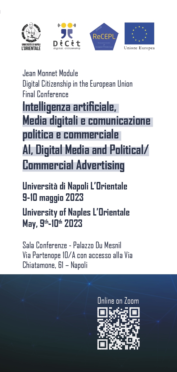 Intelligenza artificiale, Media digitali e comunicazione politica e commerciale AI, Digital Media and Political/ Commercial Advertising