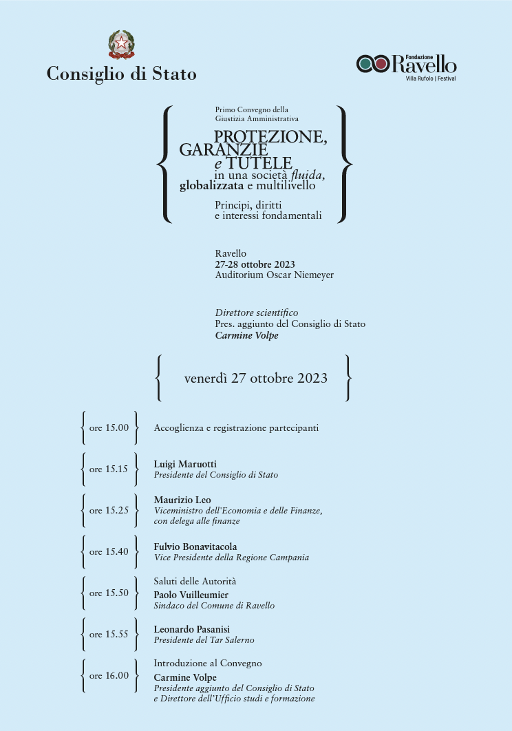 Protezione, Garanzie e Tutele – Primo Convegno della Giustizia Amministrativa
