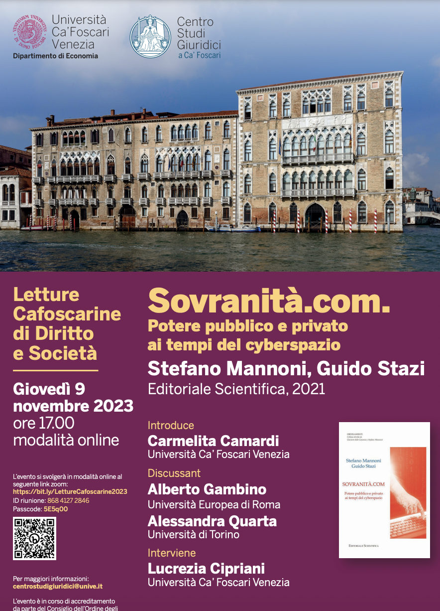 Sovranità.com. Potere pubblico e privato ai tempi del cyberspazio