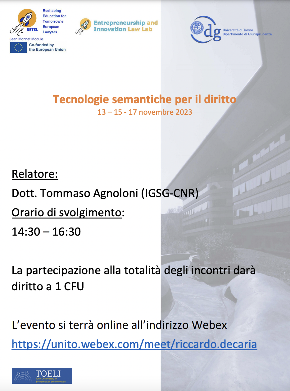 Tecnologie semantiche per il diritto