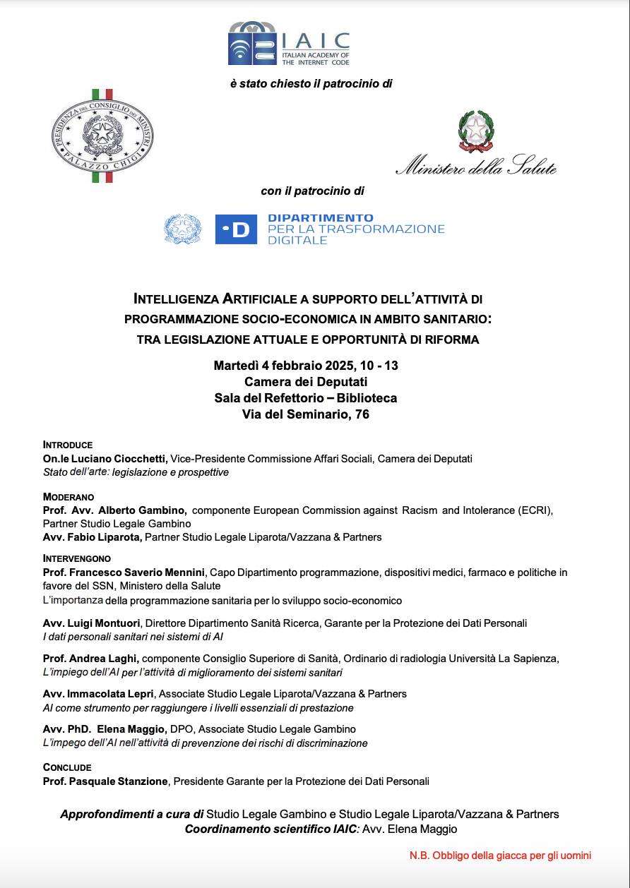 Intelligenza artificiale a supporto dell’attività di programmazione socio-economica in ambito sanitario: tra legislazione attuale e opportunità di riforma