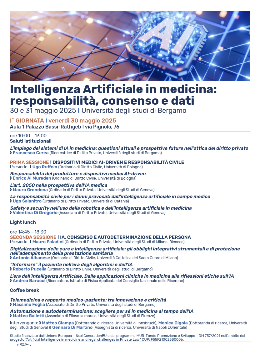 Intelligenza Artificiale in medicina: responsabilità, consenso e dati