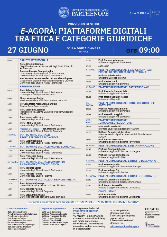 E-agorà: piattaforme digitali tra etica e categorie giuridiche